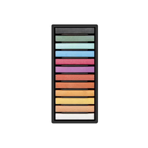 Caja de 12 barritas soft pastel colores metalizados MILAN Art