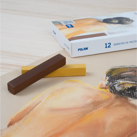 Caja de 24 barritas soft pastel colores retrato MILAN Art