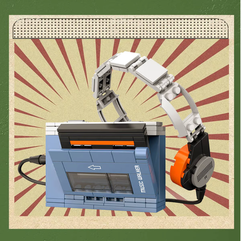 Bloque de Construcción Portable Cassette Player Madnesstoys