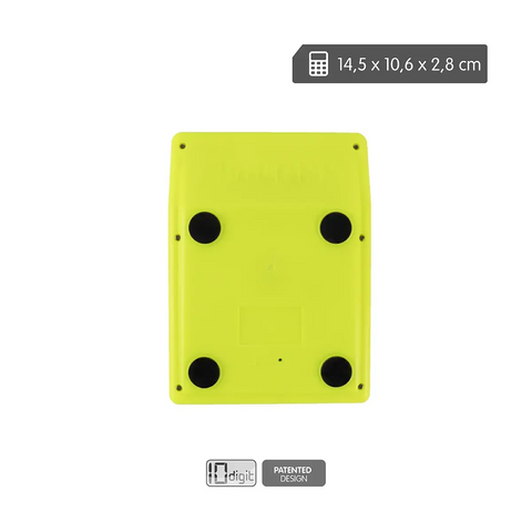 Calculadora sobremesa 10 dígitos Acid Amarillo MILAN