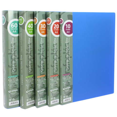 Clasificador 10 fundas transparentes - A4 Elite