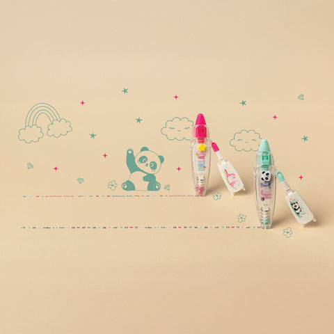 Bolígrafo con Cinta Decorativa Panda - Deco Tape