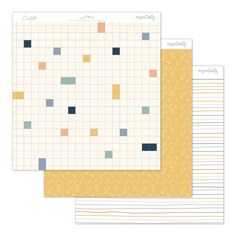 Bloc de 12 papeles 12"x12" essentials