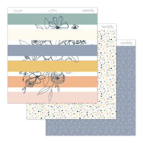 Bloc de 12 papeles 12"x12" essentials