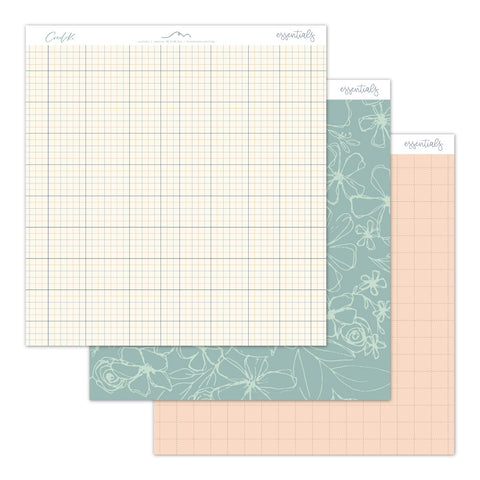 Bloc de 12 papeles 12"x12" essentials