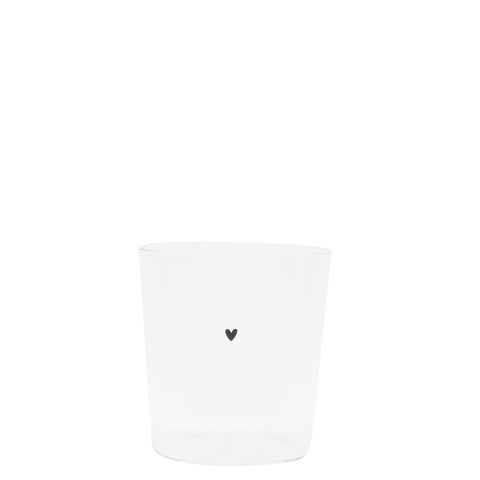 Vaso de cristal con corazón