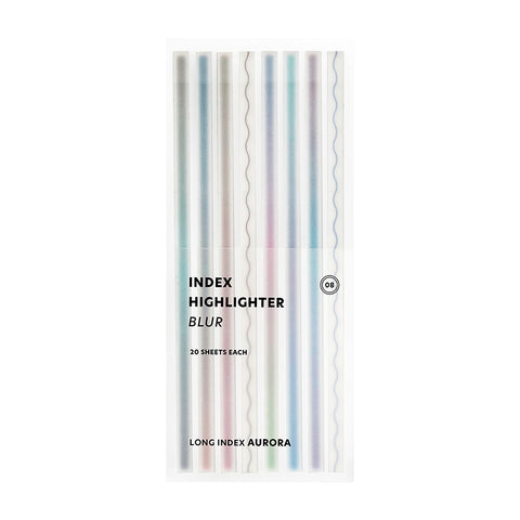 Marcadores Adhesivos Index Long Highlighter - Blur 08 Aurora