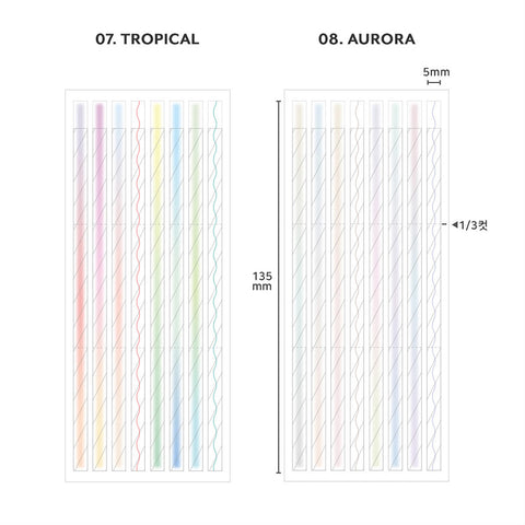 Marcadores Adhesivos Index Long Highlighter - Blur 08 Aurora