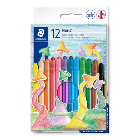 Estuche de 12 lápices de cera Twister Staedtler