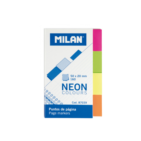 Bloc 160 puntos de página colores neón