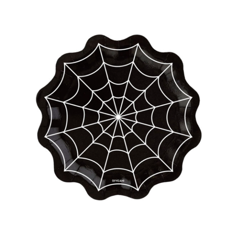 Set 6 Platos Halloween Telaraña 23,5 x 23,5 cm