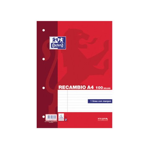 Recambio A4 100H Línea Horizontal Oxford