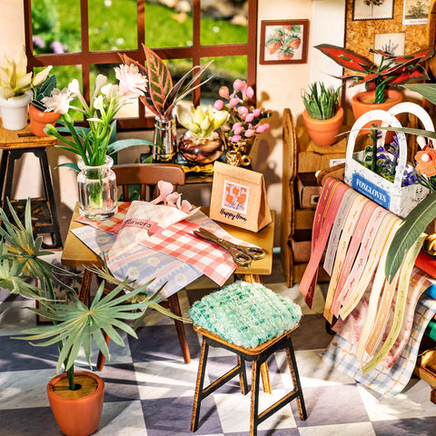 Casa en Miniatura Book Nook DIY - Casa de Flores de Emily Rolife