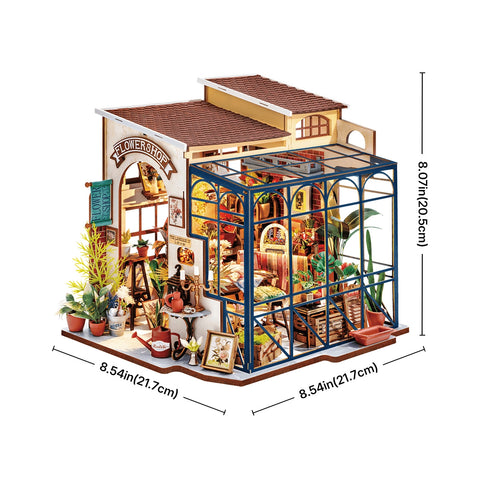 Casa en Miniatura Book Nook DIY - Casa de Flores de Emily Rolife