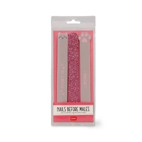 Set de 3 Limas de Uñas Kitty "Nails Before Males" Legami