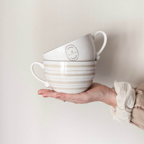 Bowl Watercolour Natural Stripes de Bastion Collections