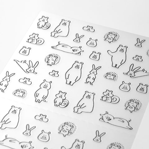 Sticker 2590 Chat Forest Animals