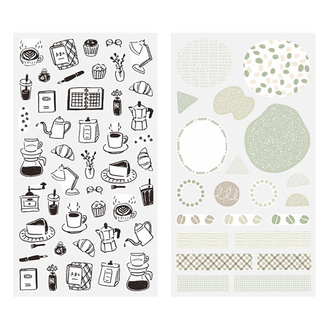 Sticker 2641 Two Sheets Monotone Café