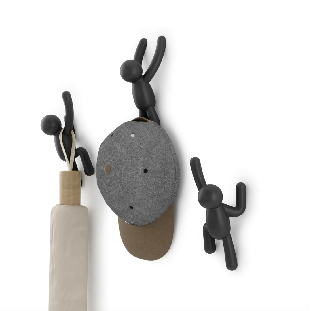 Set de 3 Percheros de Pared BUDDY Umbra