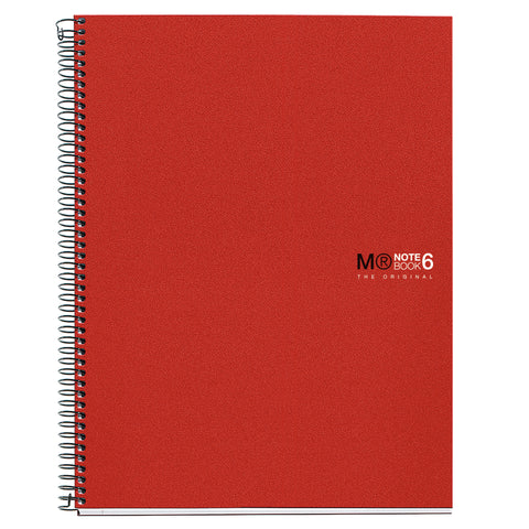 NOTEBOOK A4 150 HOJAS CUADRICULADAS POLIPROPILENO ROJO
