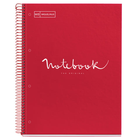 NOTEBOOK A4 80 HOJAS CUADRICULADAS ROJO