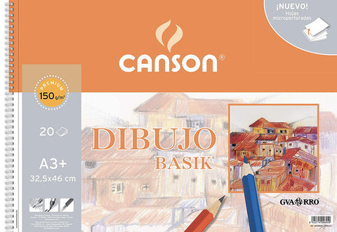 Bloc de Dibujo Basik Guarro Liso A3+ 20 hojas 150 g