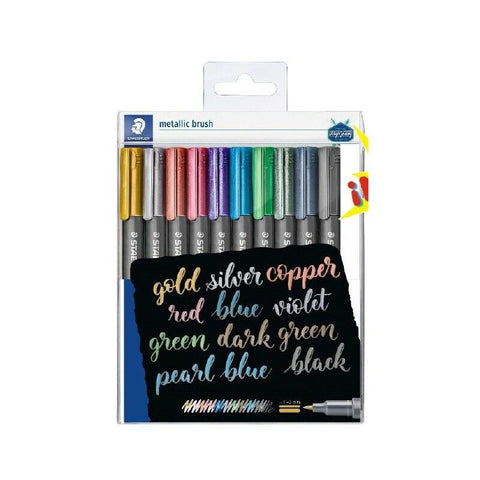 Set Rotuladores Metallic Brush Staedtler 10 pcs
