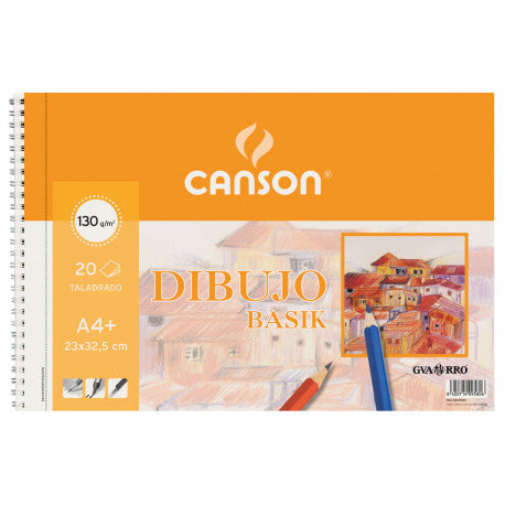 Bloc de Dibujo Basik Guarro Taladrado A4+ 20 hojas 130 g