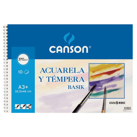 Bloc Papel Acuarela y Témpera A3+ Guarro Basik 370 g 10 Hojas