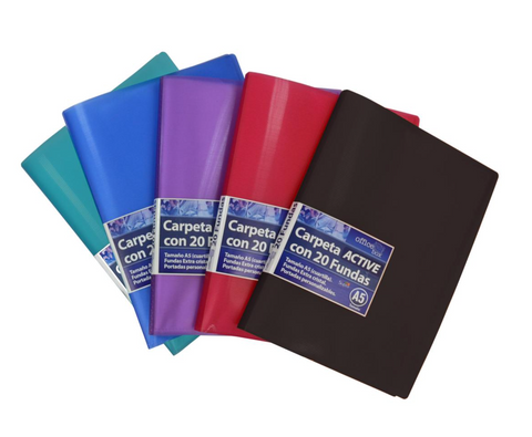 Clasificador 20 fundas transparentes - A5