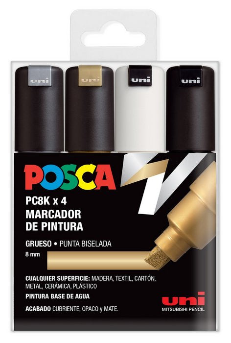 Estuche Uni Posca PC-8K Colores GSWB 4uds