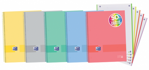 EUROPEANBOOK 5 MULTIASIGNATURA A4+ TAPA EXTRADURA MATE COLORES VIVOS