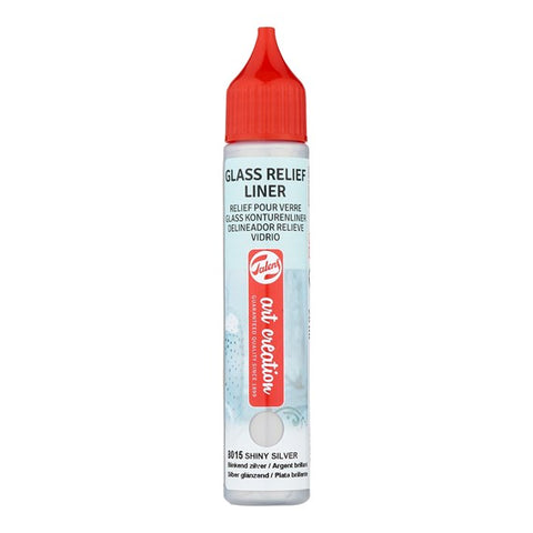 Delineador Relieve Vidrio Talens Plata Brillante
