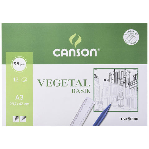 Papel Vegetal A3 Minipack Guarro Basik 95 g 12 hojas
