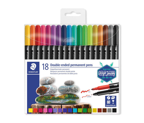 Set de Rotuladores Permanentes de Doble Punta 18 pcs