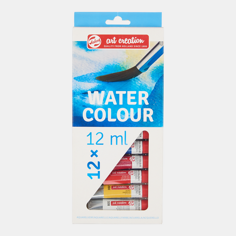 Set 12 tubos 12 ml de acuarela ArtCreation