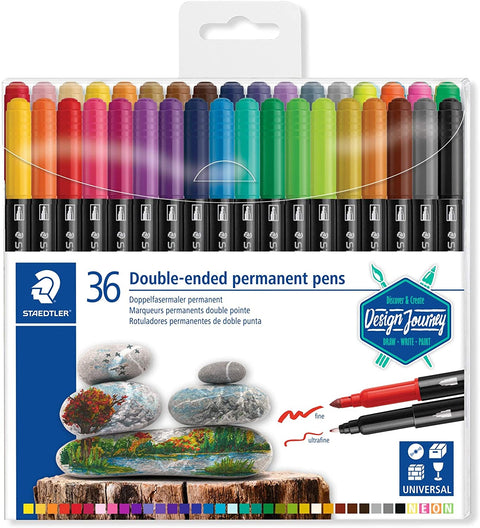 Set de Rotuladores Permanentes de Doble Punta 36 pcs