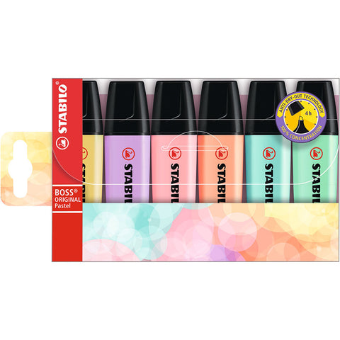 Fluorescente Boss Pastel Pack de 6 de Stabilo