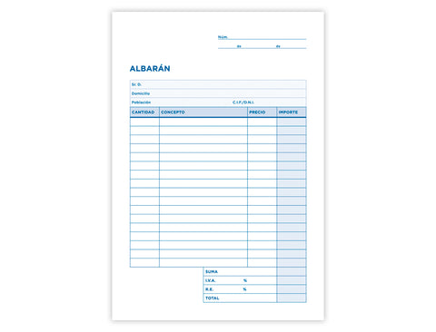 TALONARIO ALBARANES 4º SIMPLE 100 HOJAS LIDERPAPEL
