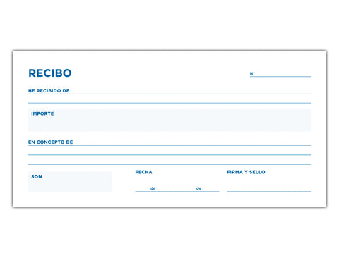 TALONARIO RECIBOS 3 EN FOLIO DUPLO LIDERPAPEL