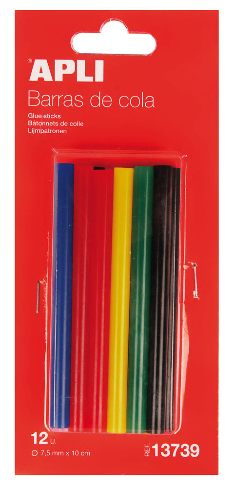 Barra de Cola de Colores 12u APLI