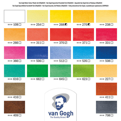 Set Acuarela 24 Pastillas Van Gogh
